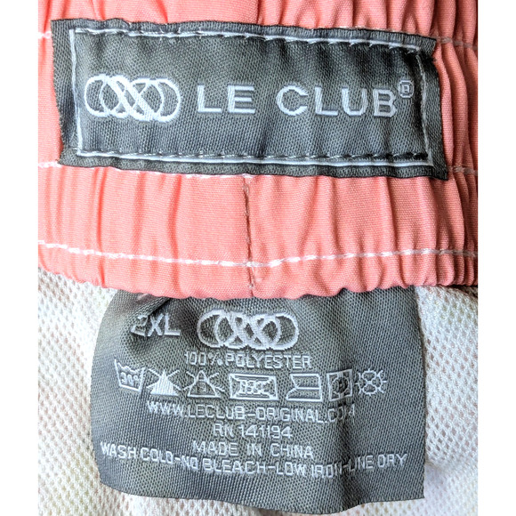 Le Club Swimwear Mens 2XL Yellow Banana Printed Pink Swim Trunks NEW 5.5" Inseam - Picture 3 of 5